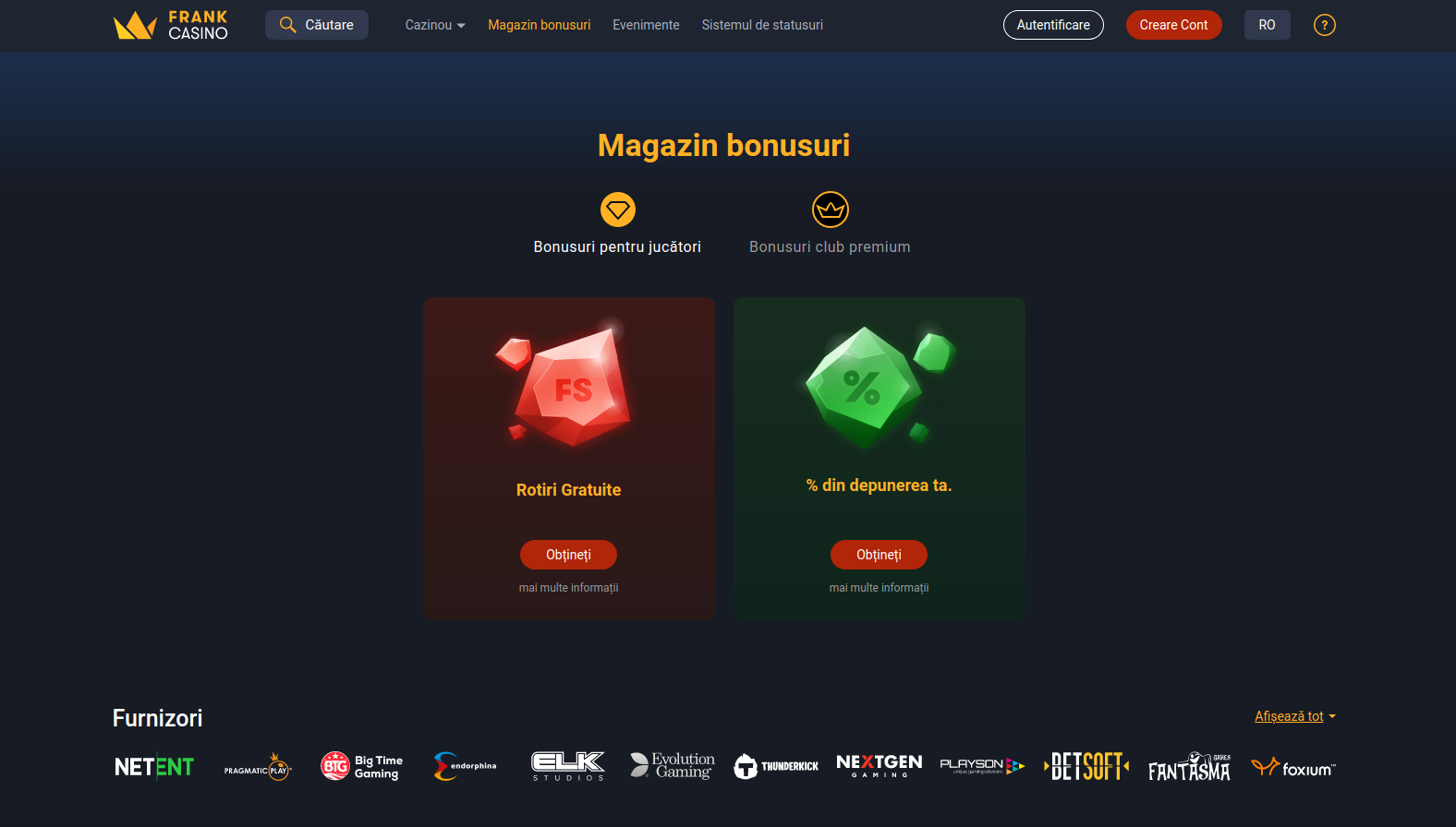 frank casino bonus